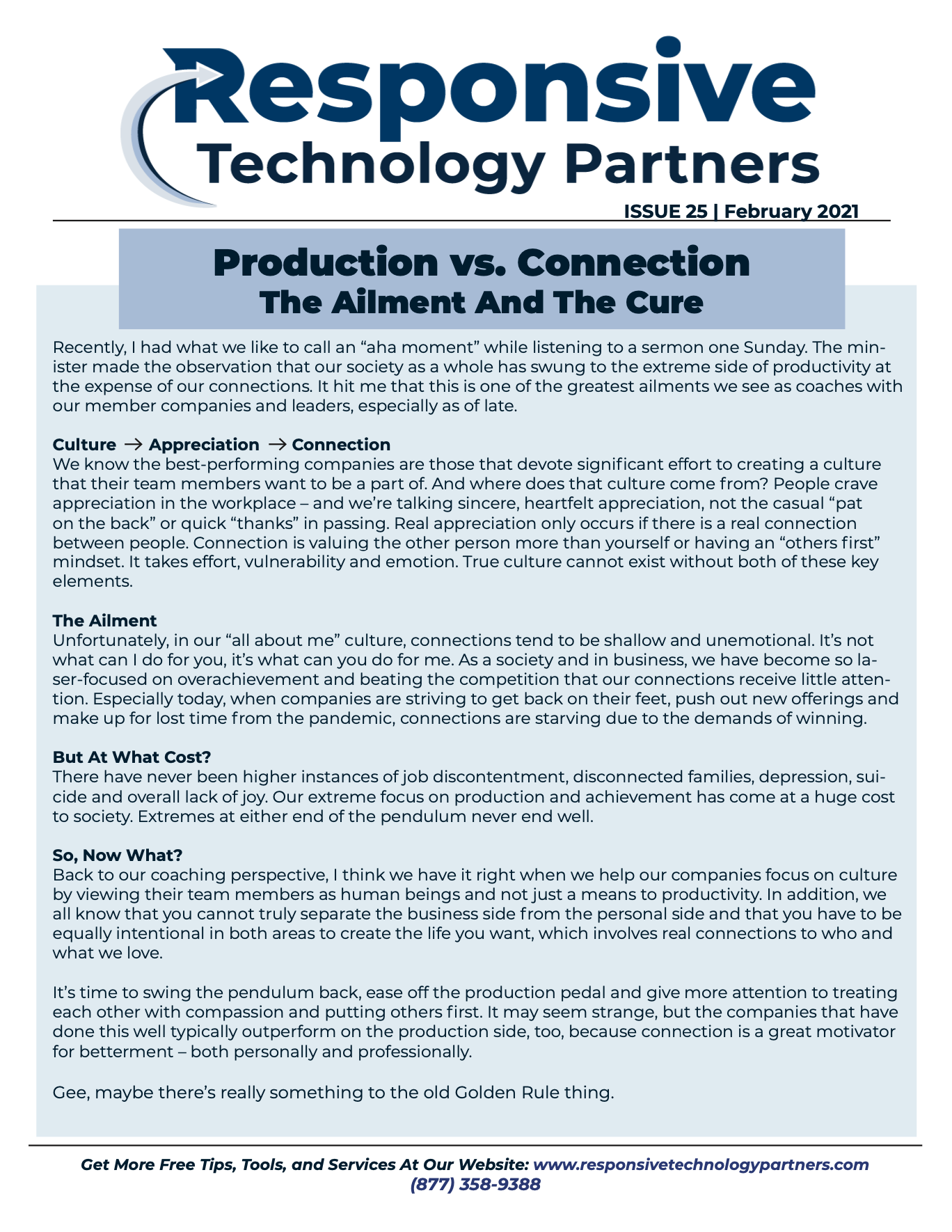 Newsletters - Responsive Technology Partners