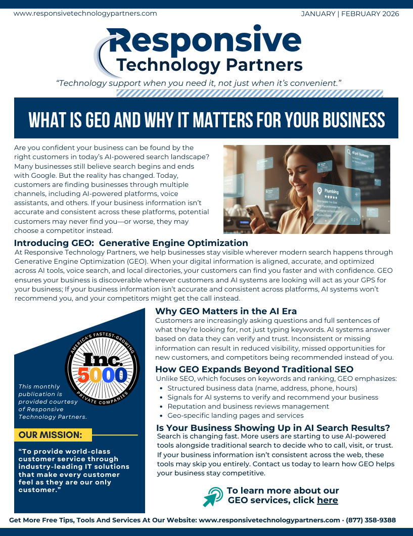 Newsletters - Responsive Technology Partners